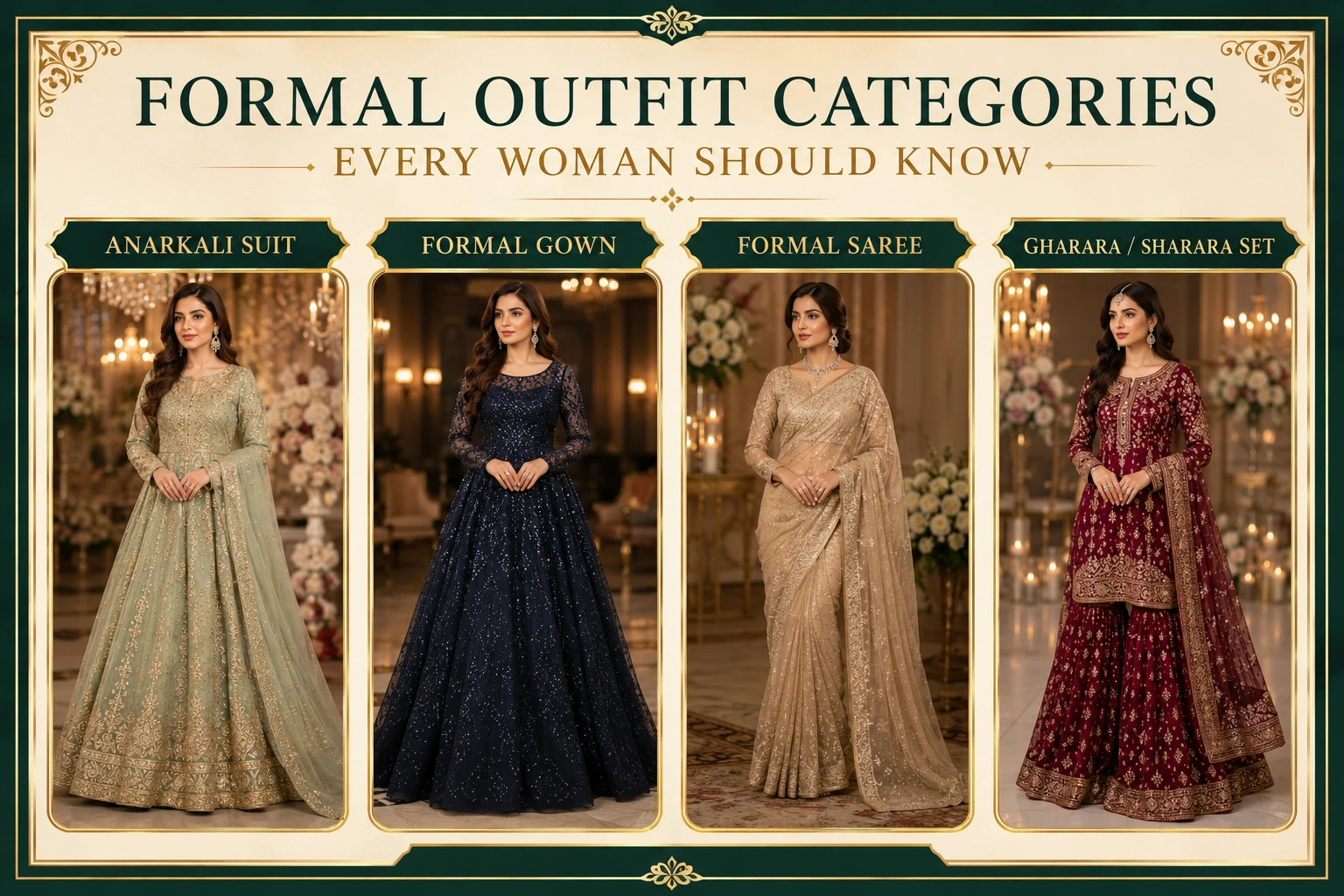 Formal outfit categories every woman should know
