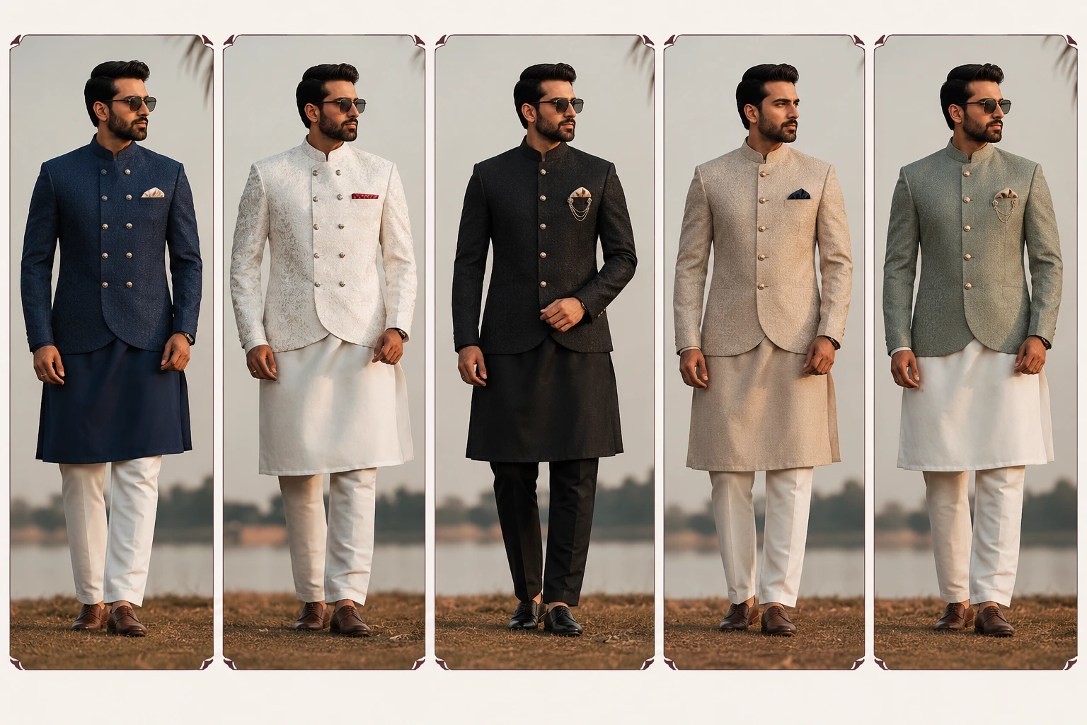 Sherwani vs prince coat body type comparison